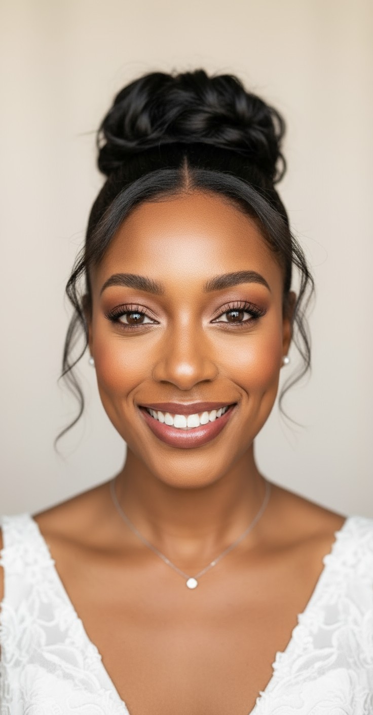 After Messy Hair Bun Style For Wedding